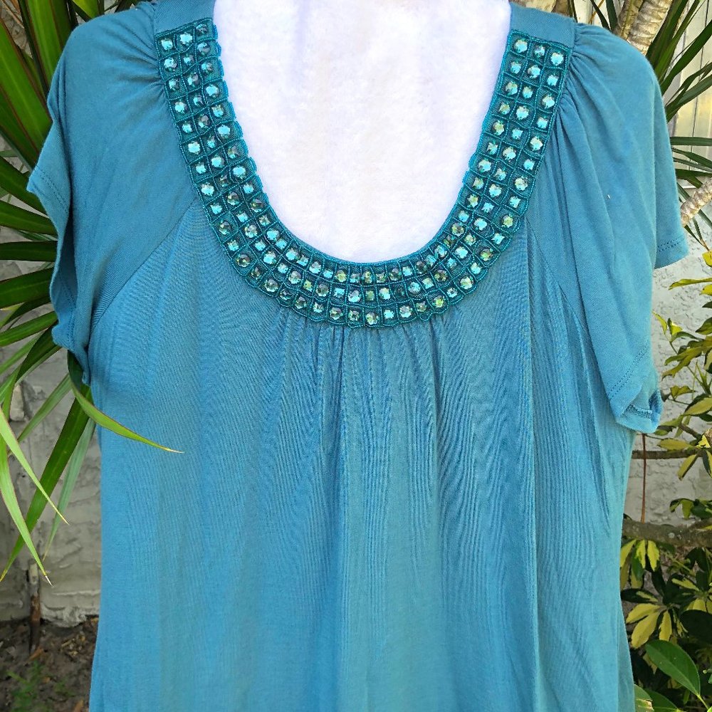 Charlotte Russe XL Teal Blouse